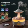 Remote Control Umbrella Waterdrop Aromatherapy Machine Ultrasonic Air Humidifier with LED Light for Home Aroma Diffuser