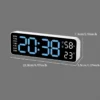 9 Inch Large Digital Wall Clock USB Powered TEMP Humidity Week Auto Dimmer DST Table Clock 12/24H Electronic LED Alarm Clock