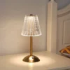Table lamp bedroom, bedside lamp light luxury diamond crystal lamp high-end atmosphere lamp charging touch small night lamp