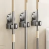 Wall Mount Suction Cup Mop clip Vacuum Sucker Kitchen Bathroom Mop Broom Brush storage Rack Waterproof Mop Holder Organizer Shel