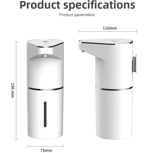 Smart Automatic Soap Dispenser: Touchless Foam Sensor, USB-C Rechargeable & Dual Wall/Countertop Mount