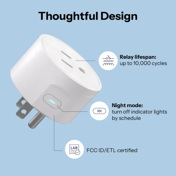 [Set of 4] SONOFF S41s iPlug Gen2 Smart WiFi Plugs - Matter Certified, US Socket, Voice Control & Schedules - Perfect for Smart Home Automation!
