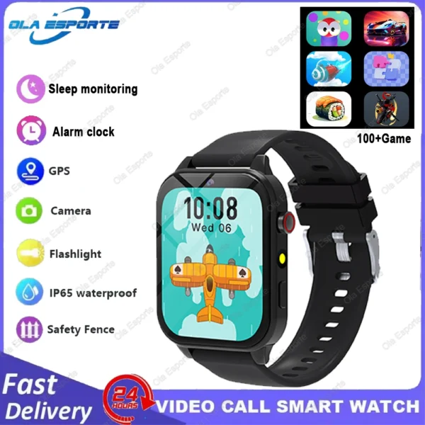 2026 New Kids Camera Smart Watch For Kids Games Sleep Monitor Flashlight Alarm Clock Boy Girl Gift Children Partner Smartwatch