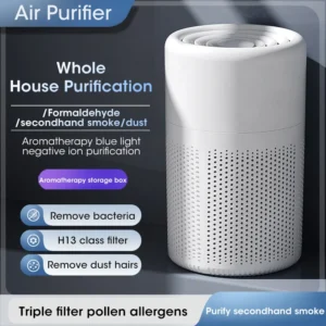 HEPA Desktop Air Purifier – Portable Air Cleaner for Home & Office, Advanced Odor Remover & Allergen Filter, Compact Personal Air Freshener for Smoke, Dust & Pets