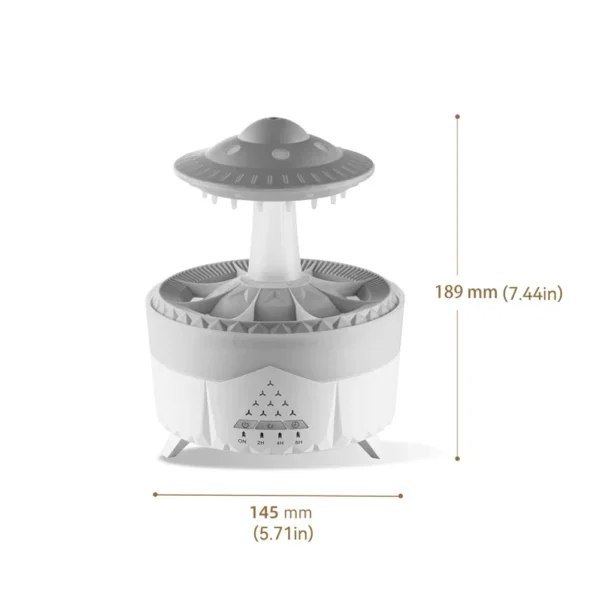 Remote Control Umbrella Waterdrop Aromatherapy Machine Ultrasonic Air Humidifier with LED Light for Home Aroma Diffuser