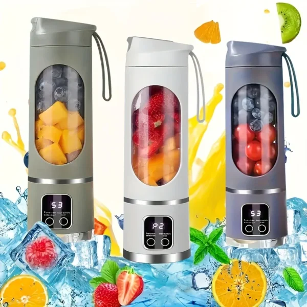 Portable juicer, handheld blender, USB charging juice maker, suitable for making smoothies, milkshakes, and fruit juices