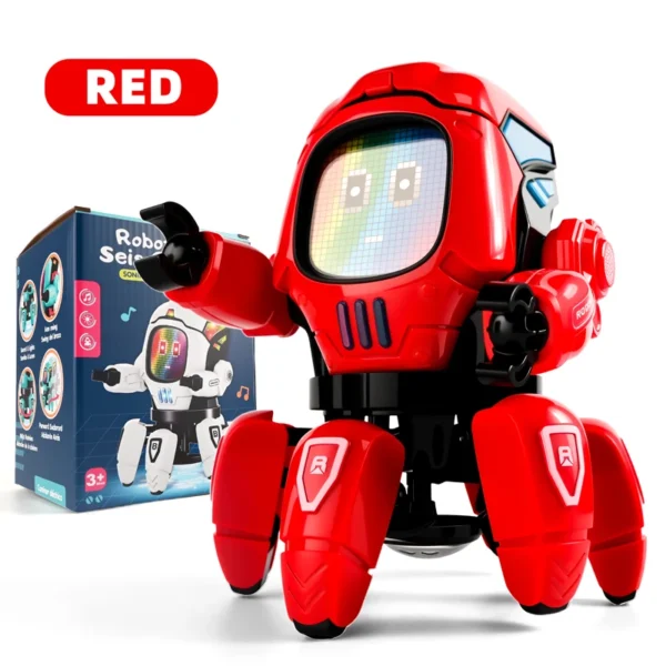 Dance Music 6 Claws Robot Octopus Spider Robots Vehicle Birthday Gift Toys for Children Kids Early Education Baby Toy Boys Girls
