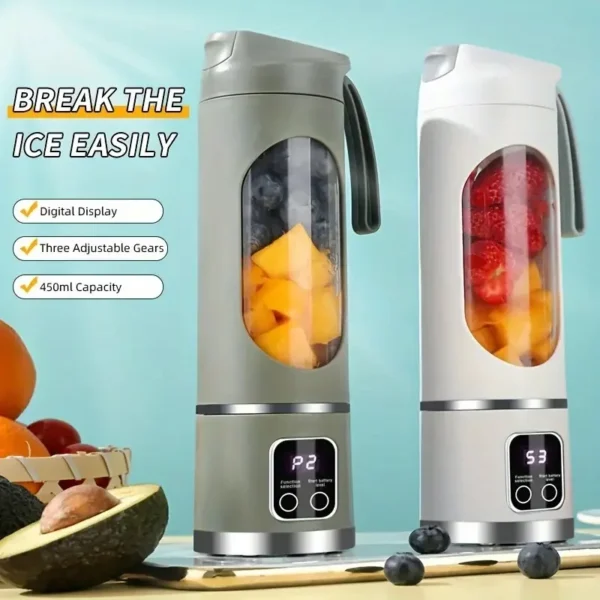 Portable juicer, handheld blender, USB charging juice maker, suitable for making smoothies, milkshakes, and fruit juices