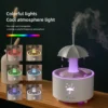 Remote Control Umbrella Waterdrop Aromatherapy Machine Ultrasonic Air Humidifier with LED Light for Home Aroma Diffuser
