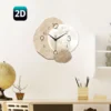 Modern Simple Silent Wall Clock, Moon Design - Quartz Movement, Wooden Material, for Bedroom, Living Room or Office Decoration