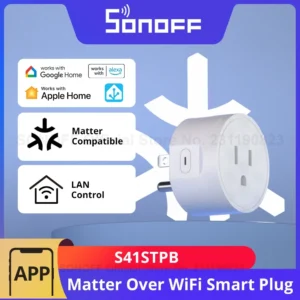 [Set of 4] SONOFF S41s iPlug Gen2 Smart WiFi Plugs - Matter Certified, US Socket, Voice Control & Schedules - Perfect for Smart Home Automation!