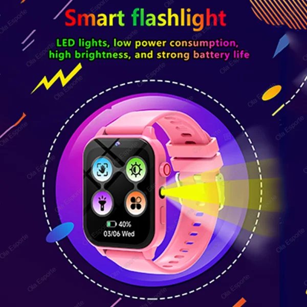 2026 New Kids Camera Smart Watch For Kids Games Sleep Monitor Flashlight Alarm Clock Boy Girl Gift Children Partner Smartwatch