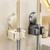 Wall Mount Suction Cup Mop clip Vacuum Sucker Kitchen Bathroom Mop Broom Brush storage Rack Waterproof Mop Holder Organizer Shel