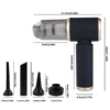 Mini Car Vacuum Cleaner Charging High Power Handheld Cordless Vacuum Cleaner and Air Duster Keyboard Duster for Home Office Pet