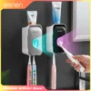 MENGNI -Automatic Toothpaste Dispenser Squeezer With Toothbrush Holder Wall Mounted Bathroom Accessories Sets
