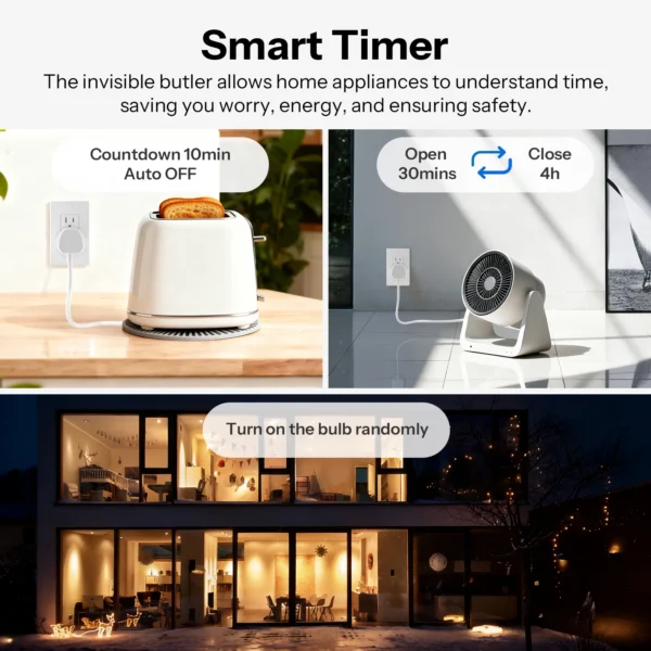 [Set of 4] SONOFF S41s iPlug Gen2 Smart WiFi Plugs - Matter Certified, US Socket, Voice Control & Schedules - Perfect for Smart Home Automation!