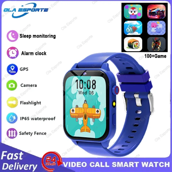 2026 New Kids Camera Smart Watch For Kids Games Sleep Monitor Flashlight Alarm Clock Boy Girl Gift Children Partner Smartwatch