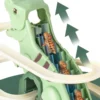 Dinosaur climbing slide music toy with 3 dinosaurs, puzzle fun electric slide toy car.