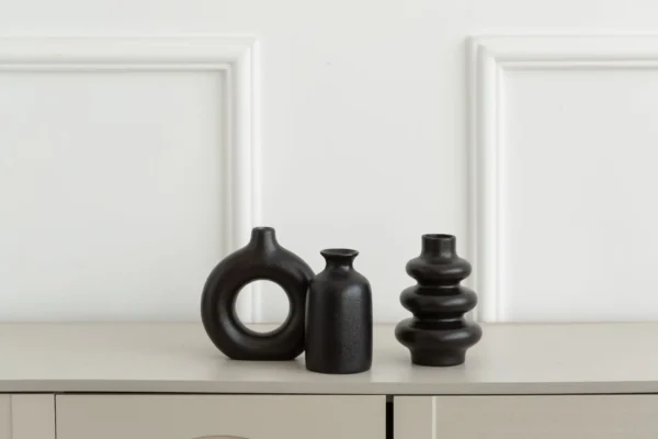 Set of 3 White Ceramic Bohemian Vase Set, Creative home decoration vase ornaments, Wedding home living room Bedroom decoration