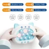 3 Colors 1 pcs Electronic Pop Quick Push Bubbles Game Machine Kid Cartoon Fun Squeezing Toys Anti Stress Sensory Bubble Toy Gift